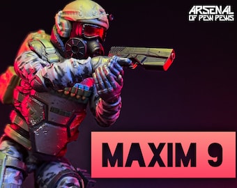 MAXIM 9 [Set of x2]  Action Figure Accessory - Scales 6” 1/12 3D Resin Printed Upgrade
