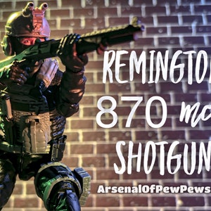 Remington 870 MCS [w/Stock]- Scales 6” 1/12 3D Resin Printed Toy
