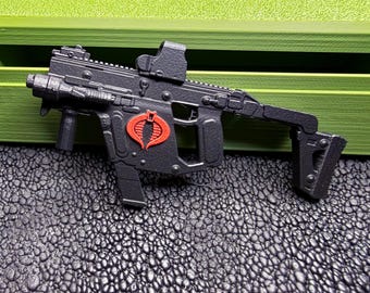 Cobra Vector V4 [Negro] - Juguete de resina resistente a escala de 6 pulgadas con impresión en resina