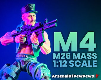 M4 w/M26 MASS - Scales 6” 1/12 & 7” 1/10 3D Resin Printed Toy