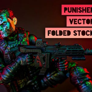 Punisher Vector [Folded Stock] - 6” Scale Resin Printed Action Figure Accessory