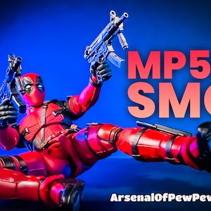 MP5K SMG (Set of x2) - Scales 6” 1/12 3D Resin Printed Toy