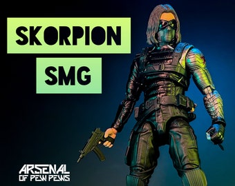Skorpion SMG [Winter Soldier] - Scales 6” 1/12 3D Resin Printed Action Figure Miniature Display Accessory