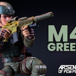 M4 Military Green Edition Scales 6 1/12 3D Resin Printed Toy image 1