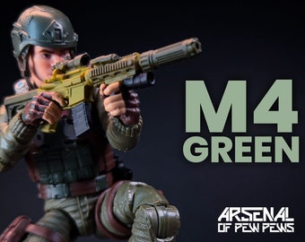 M4 Military Green Edition - Scales 6” 1/12 3D Resin Printed Toy