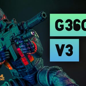 G36C V3 [Black] - Scales 6” 1/12 3D Resin Printed Toy