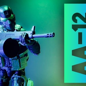 AA-12 Action Figure Toy Accessory - Scales 6” 1/12 3D Resin Printed Toy
