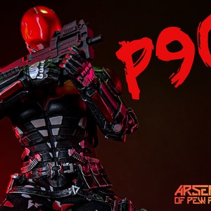 P90 V1 - Action Figure Accessory - Scales 6” 1/12 3D Resin Printed Upgrade