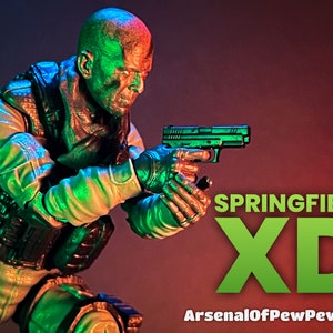 Springfield XD [set of x2] Action Figure Accessory - Scales 6” 1/12 3D Resin Printed Toy
