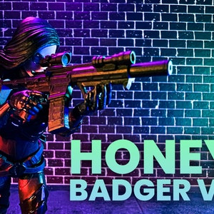 Honey Badger V3 Action Figure Accessory - Scales 6” 1/12 3D Resin Printed Toy Accessory