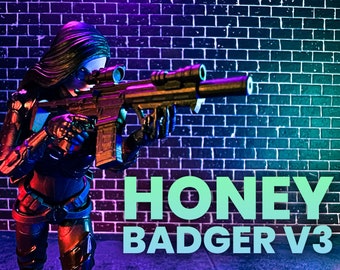 Honey Badger V3 Actionfigur Accessory - Scales 6 ”1/12 3D Harz Gedrucktes Spielzeug Zubehör
