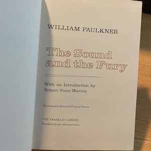Franklin Mint- The Sound And The Fury - by William Faulkner- 1979 The Franklin Library - Illustrated