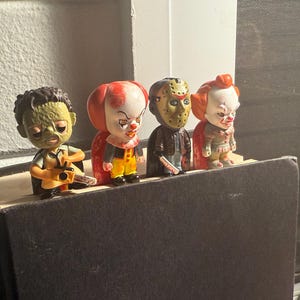 Marque-page horreur peint à la main - Chucky, Freddy Krueger, Jason Voorhees, Pennywise, Leatherface, oeuvre d'art de collection pour fans d'horreur image 15