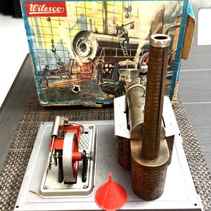 Brinquedo vintage - Máquina a vapor Wilesco D8 - Alemã com caixa original! -1960 -