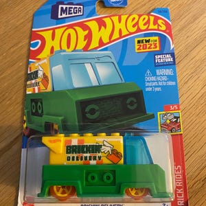 Hot Wheels- Brickin 'Lieferung- 58/250-Diecast-Brick Grids-Sammler-Grün gelb
