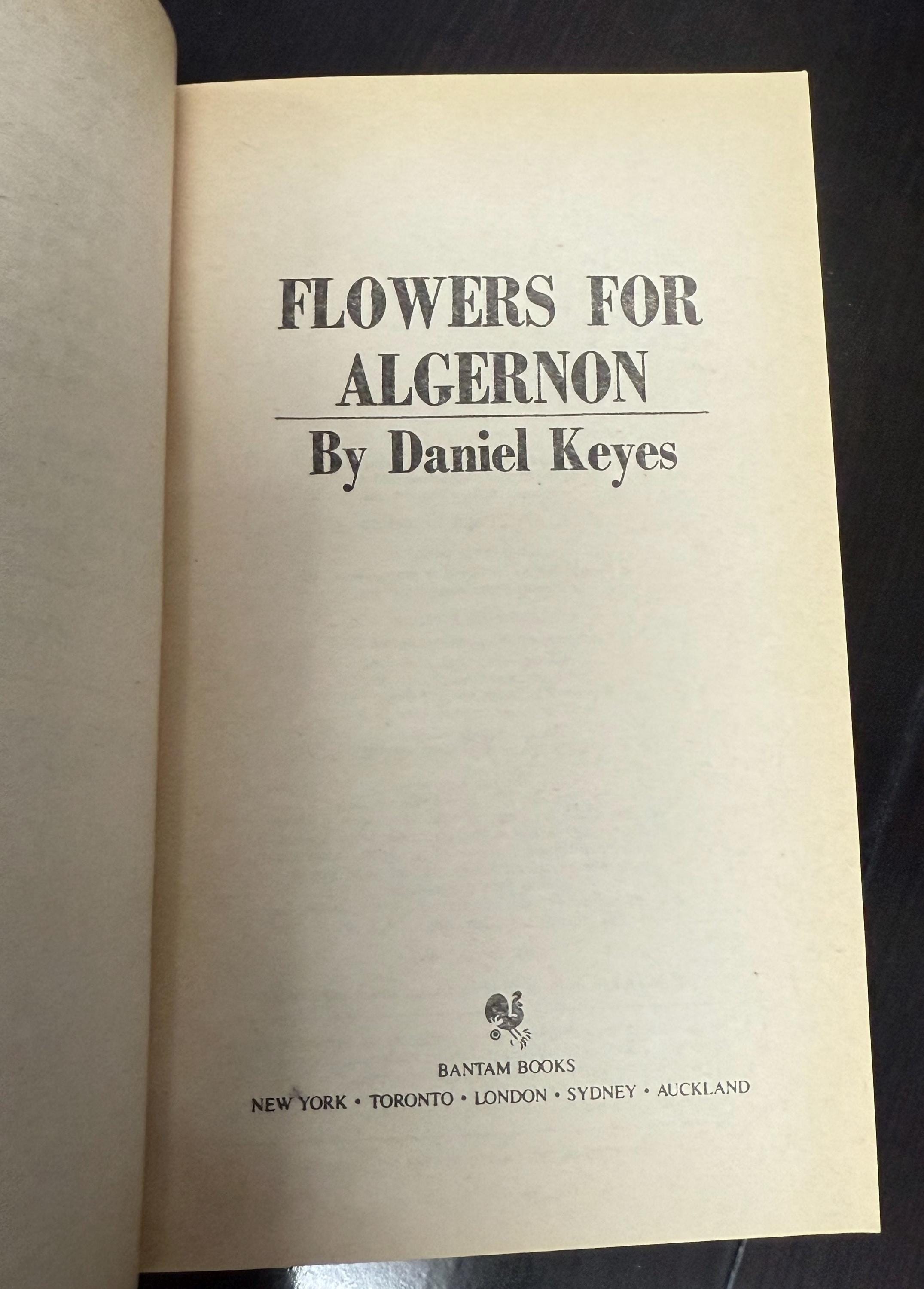Vintage Flowers for Algernon by Daniel Keyes – 1985 Paperback – Bantam ...
