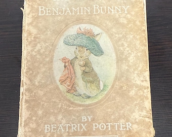 Rare- Beatrix Potter, 1904 - The Tale of Benjamin Bunny (Hardback)- First Edition - miss spelling page 15- RARE