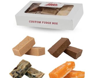Custom Fudge Box Choose Your Flavors Sampler Chocolate Box Gift, Homemade Dessert, Thank You Gift, Adult Birthday Gift, Easter Gift, Candy