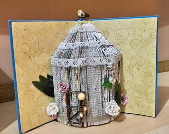 Secret Garden - Folded Book Art