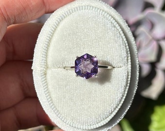 Amethyst Ring HIGH QUALITY Amethyst Ring Amethyst Bohemian Ring Statement Ring Birthday Gift for Her Amethyst Engagement Ring AMER3