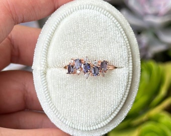 Iolite Ring HIGH QUALITY Iolite Jewelry Purple Crystal Ring For Her Stackable Ring Dainty IOlR1