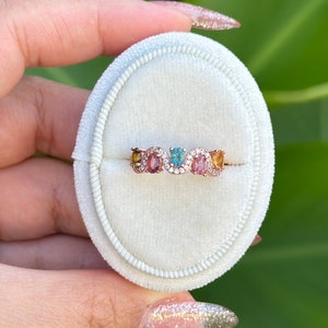 Tourmaline Ring ADJUSTABLE Ring Tourmaline Gemstone Blue Tourmaline Ring Pink Tourmaline Ring Yellow Tourmaline Ring Holiday Gift for Her