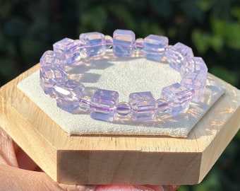 Lavender Moon Quartz Bracelet LMQ Bracelet LMQ Jewelry Lavender Moon Quartz Jewelry Brazil Faceted Lavender Quartz XLMQB1