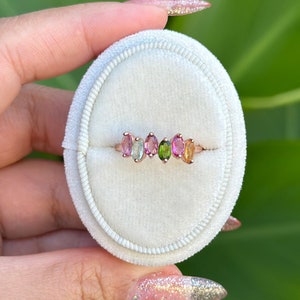 Tourmaline Ring ADJUSTABLE Ring Tourmaline Gemstone Blue Tourmaline Ring Pink Tourmaline Ring Yellow Tourmaline Ring Holiday Gift for Her