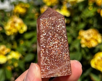 High Quality Golden Sunstone Point Golden Sunstone Sunstone Crystal Orange Home Decor Living Room Crystal Decor Holiday Gift for Her