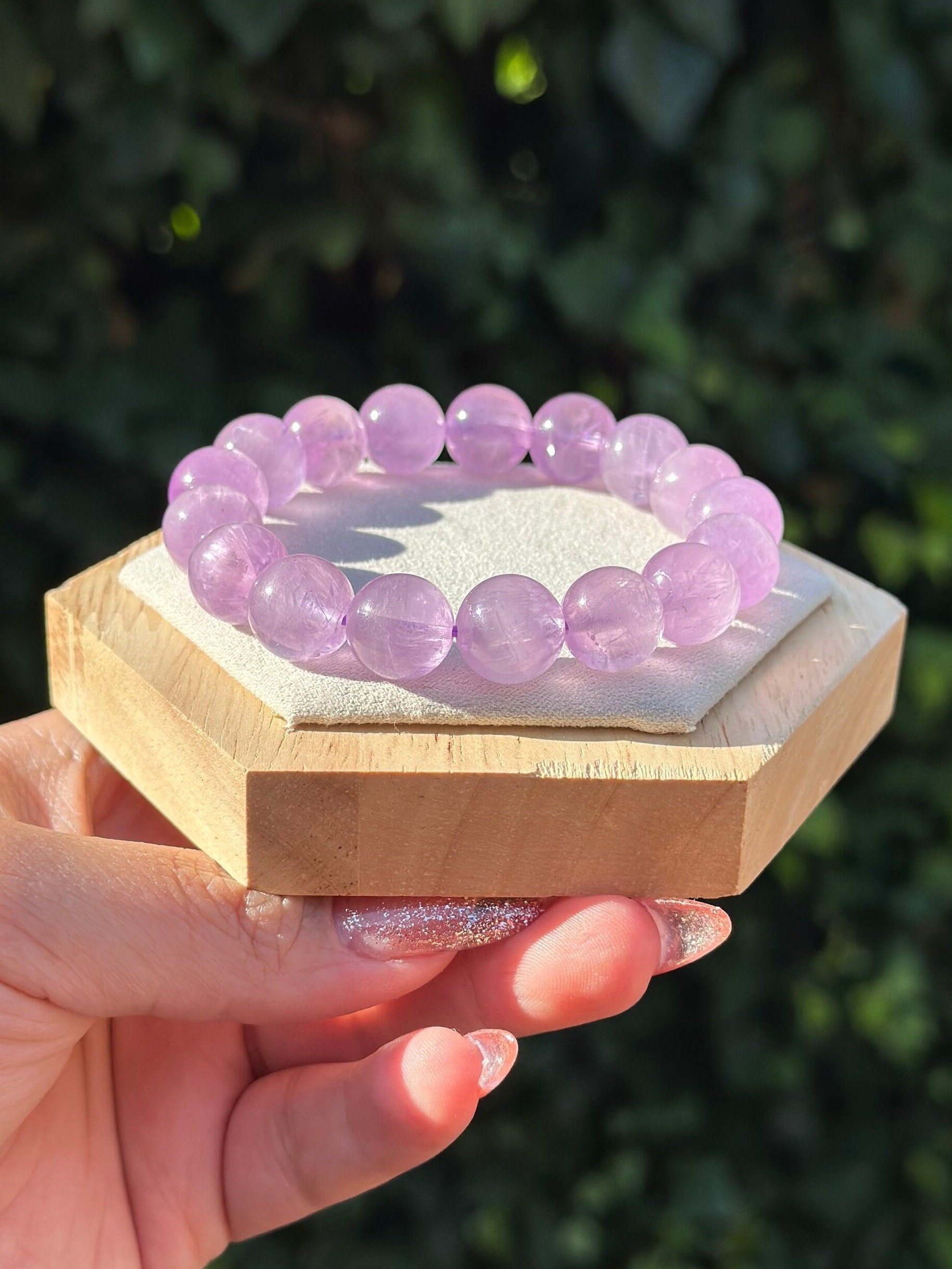 Ethically Sourced* High Quality Purple Kunzite Bracelet Kunzite Bracelet Kunzite Jewelry Birthday Gift High Vibrational Stone 12MM Kunzite