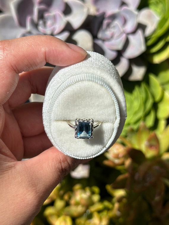 Blue Topaz Ring HIGH QUALITY Blue Topaz Jewelry B… - image 9