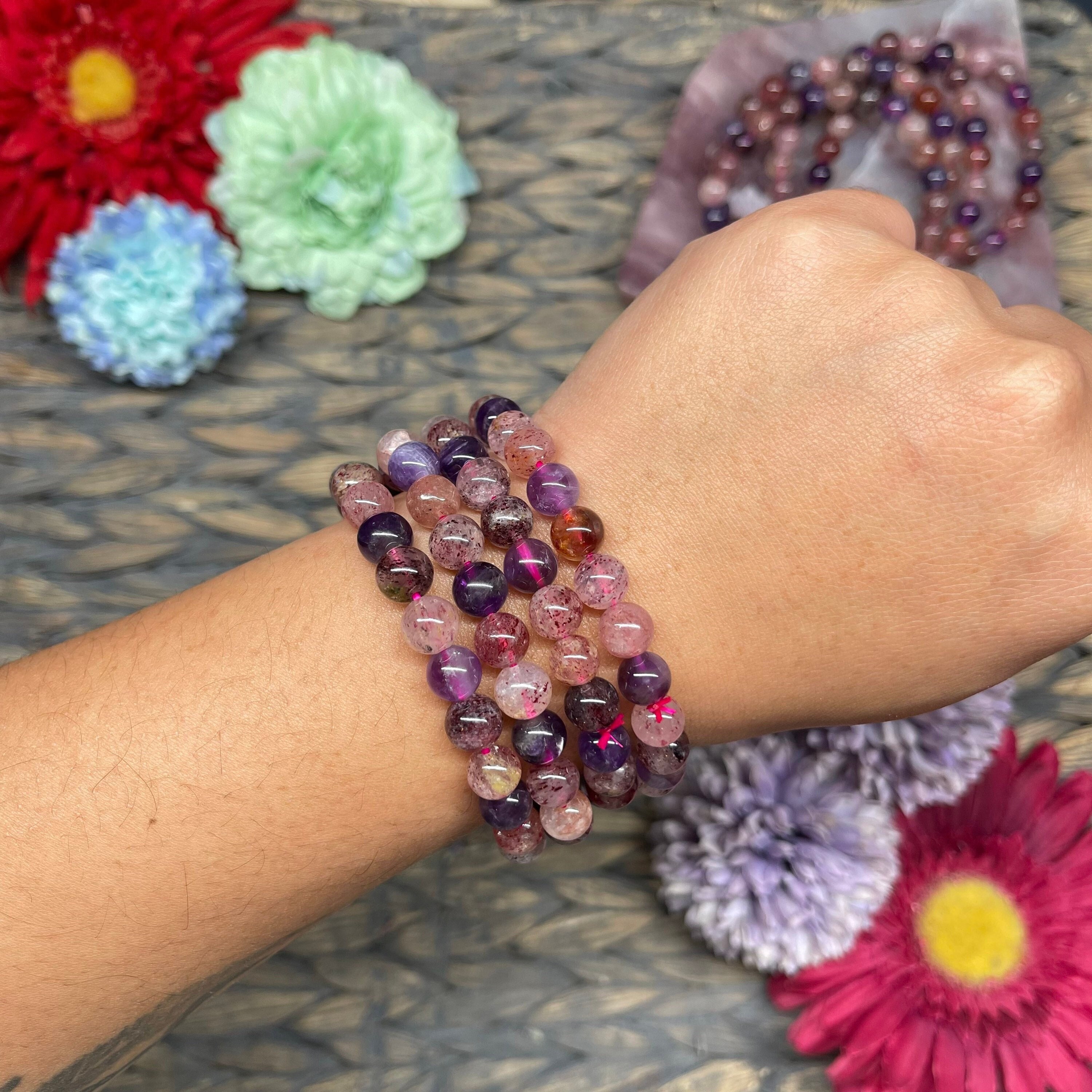 7mm Super 7 Bracelet Super 7 Jewerly Super Seven Bracelet Melody
