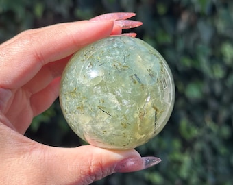 Prehnite Sphere Prehnite Rough Stone Prehnite from Morocoo Mineral Crystal Bedroom Decor Living Room Decor Holiday Gift Birthday Gift