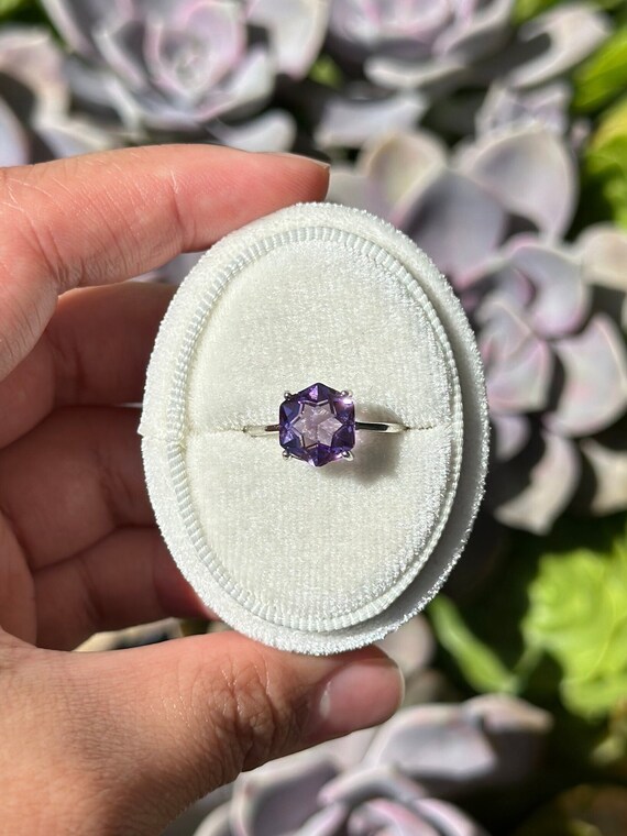 Amethyst Ring HIGH QUALITY Amethyst Ring Amethyst… - image 1