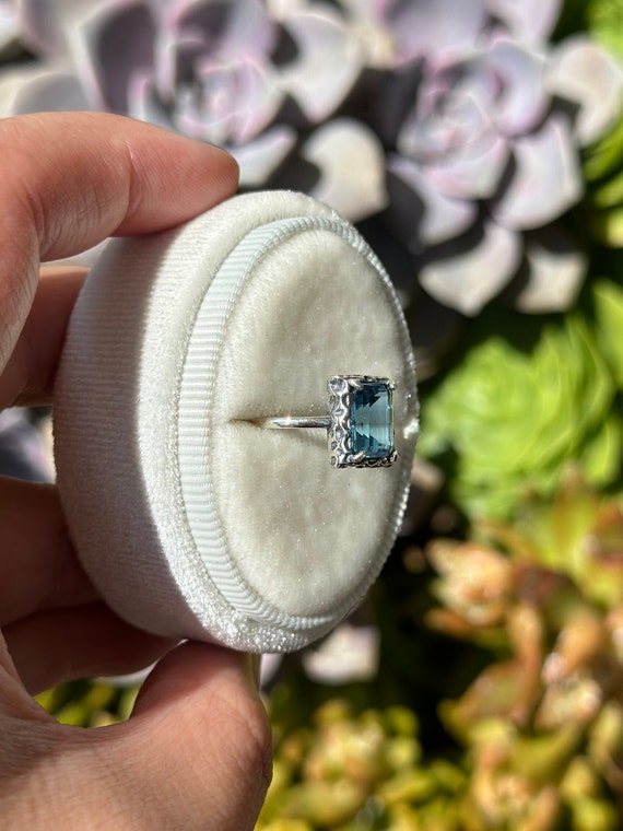 Blue Topaz Ring HIGH QUALITY Blue Topaz Jewelry B… - image 10