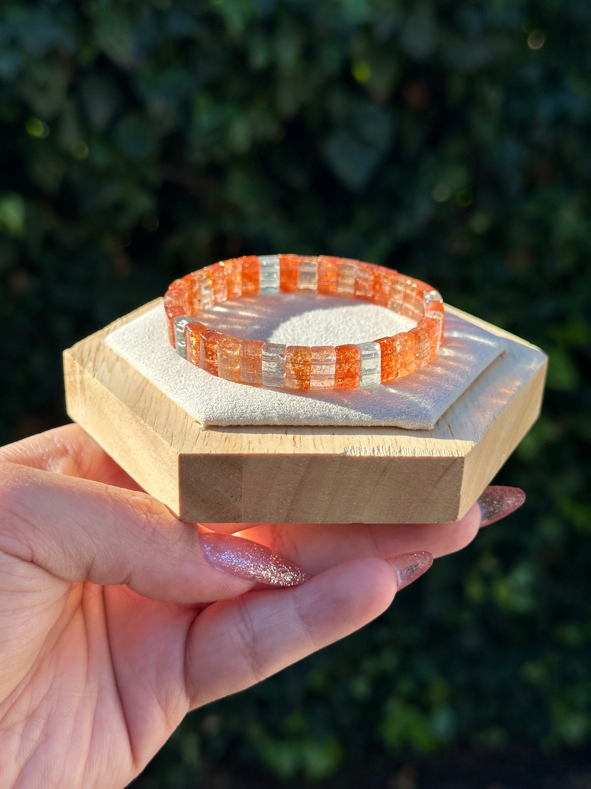 High Quality Sunstone Bracelet High Quality Arusha Bracelet Sunstone w/ Green Amethyst Bracelet Arusha Jewelry Sunstone Bangle Arusha Bangle
