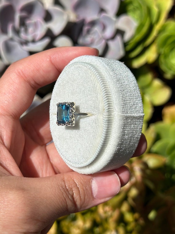 Blue Topaz Ring HIGH QUALITY Blue Topaz Jewelry B… - image 4