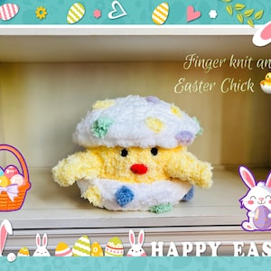 Hand Knit a Chunky Chicken | Peek-a-boo chick egg knitting pattern | Hatching Chicken Plushie | Chunky Hand Knitting Animal Plushie