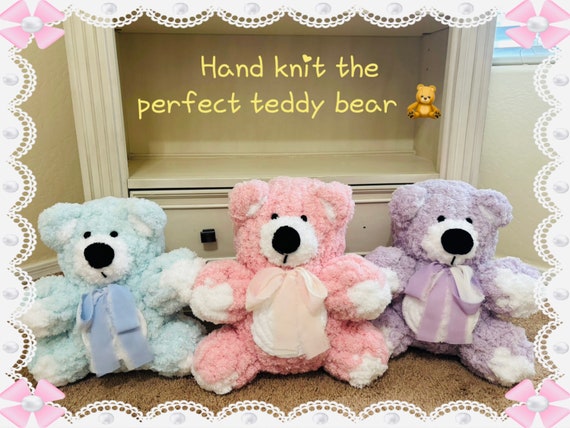 Hand Knit a Classic Teddy Bear | Chunky Knit Stuffed Animal | Hand