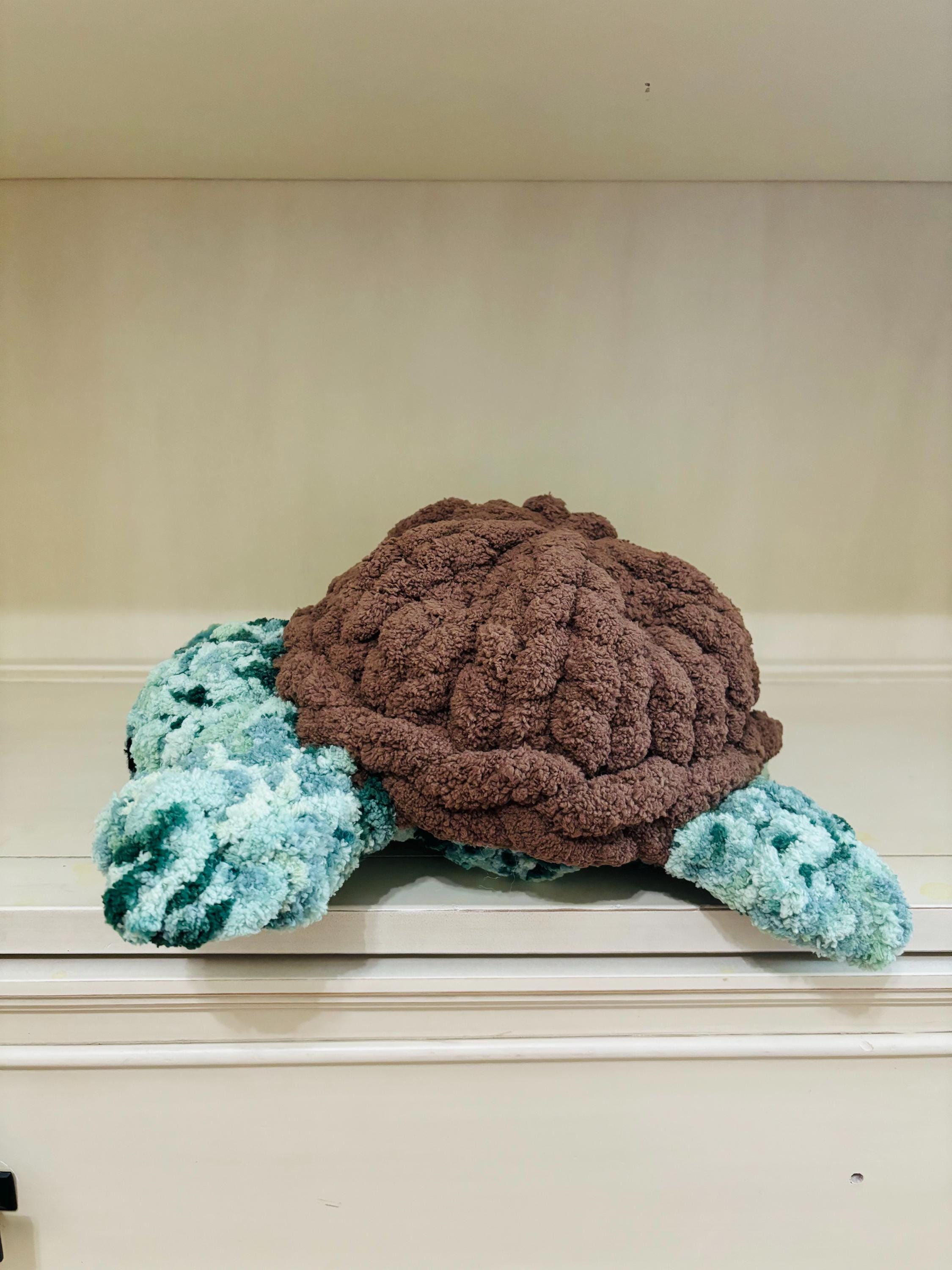Chunky Hand Knit a Sea Turtle | Snuggle the Sea Turtle | Finger 