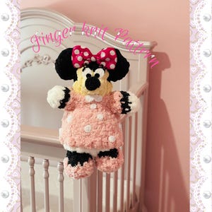 Hand Knit Minnie | Finger Knit Plushie Pattern | Youtube Tutorial w/ PDF written Pattern