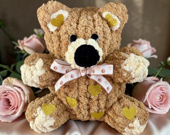Hand Knit a Classic Teddy Bear | Chunky Knit Stuffed Animal | Hand