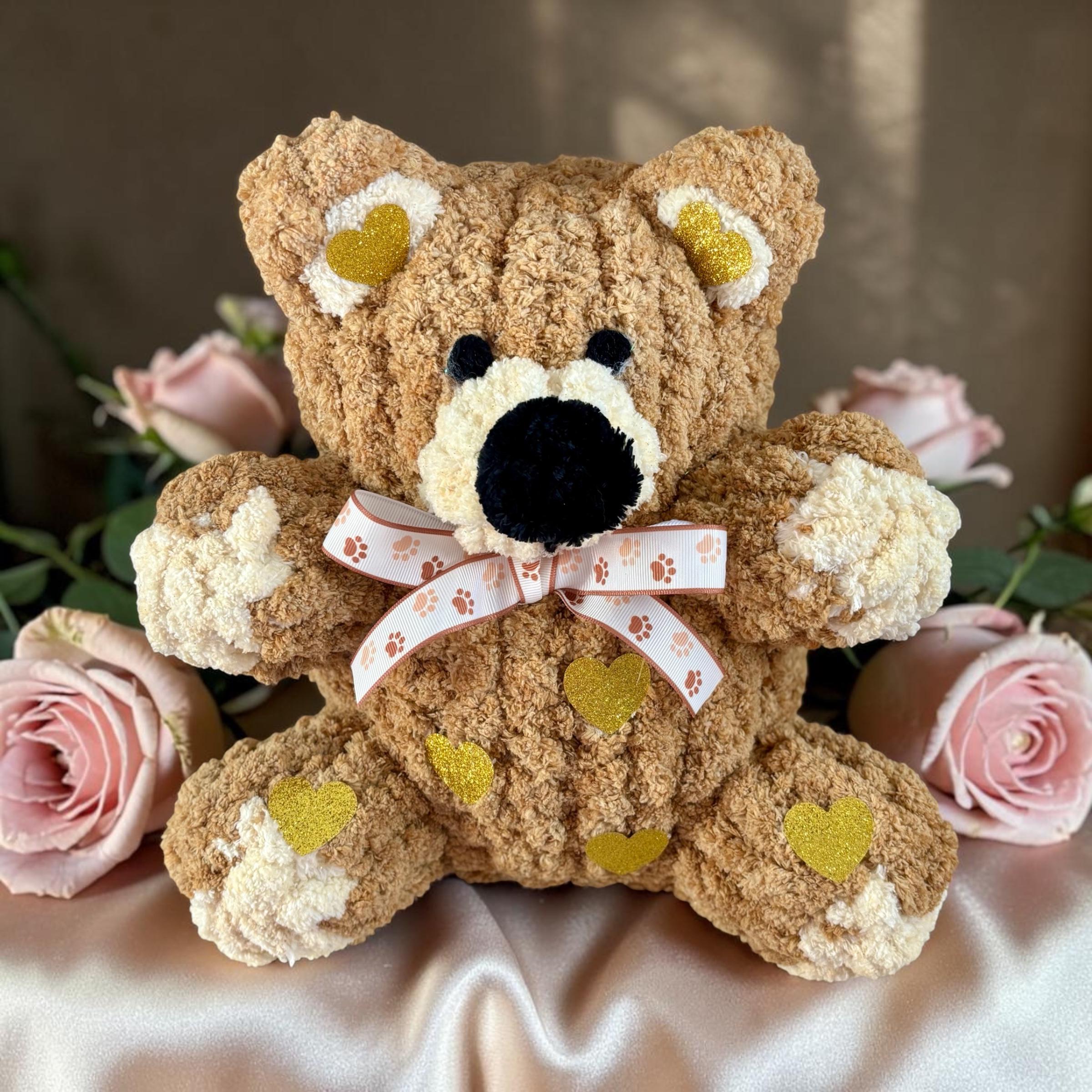 Hand Knit a Classic Teddy Bear | Chunky Knit Stuffed Animal | Hand