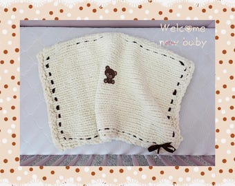 Newborn Baby Blanket | Chenille Super Soft Blanket | Minky Backing | New Baby Gift | 0-3 months Baby Blanket | Teddy Bear Blanket