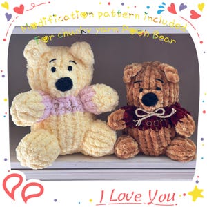 Handgestrickter, weicher, goldener Samtbär | Geschenk zur Babyparty | Weihnachtsgeschenk | Einfache YouTube-Anleitung | Winnie Puuh zum Muttertag