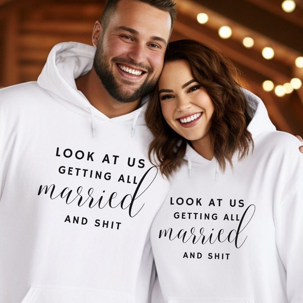 Hoodie, Hooded Sweatshirt, Marriage Hoodie, Couple Hoodie, Getting Married Hoodie, Wedding Clothes, Unisex Hoodie