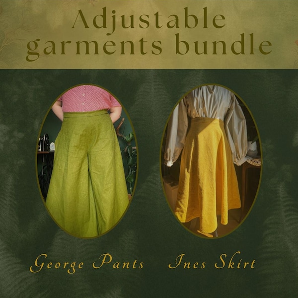 Bundle INES Skirt & GEORGES Pants TUTORIAL + Ytb video tuto for the skirt - adjustable skirt and pants