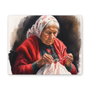 Grand-mère bulgare Baba Toile Galerie Wraps