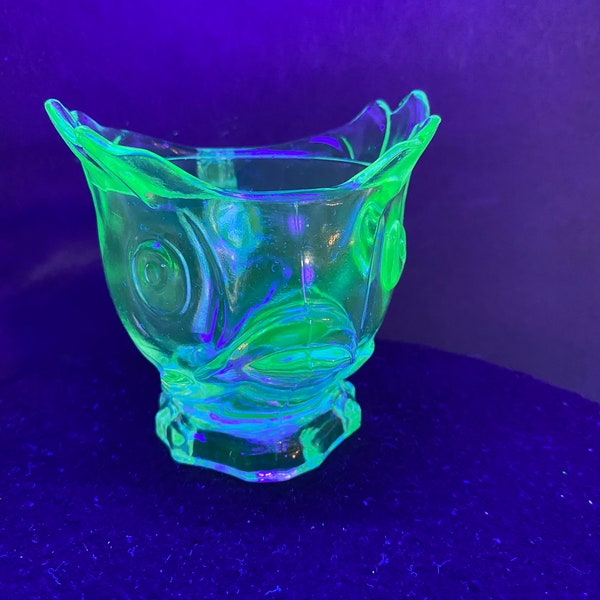 Uranium green fish dish (medium glow)