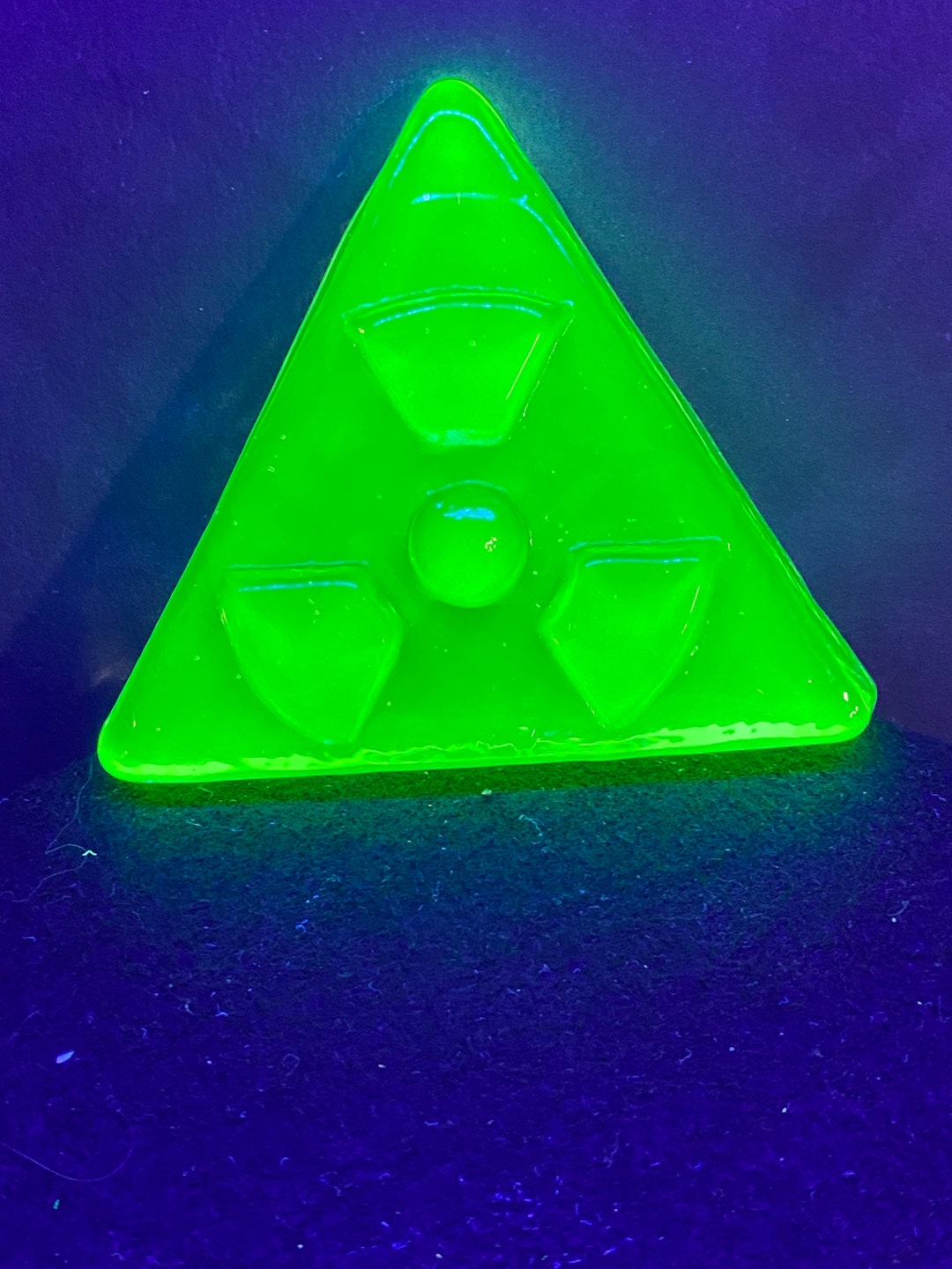 Uranium Vaseline Glass Radiation Triangle Etsy